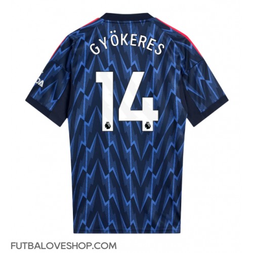 Dres Arsenal Viktor Gyokeres #14 Preč 2025-26 Krátky Rukáv